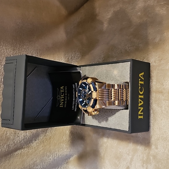 Gold and Blue Watch